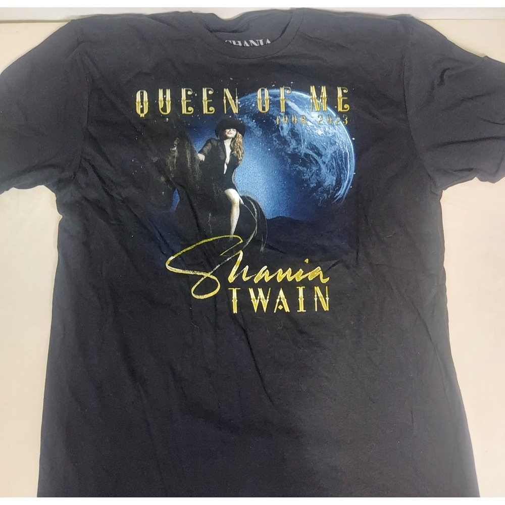 Shania Twain Queen of Me Tour 2023‎ Graphic T-Shirt Black Concert Tee L